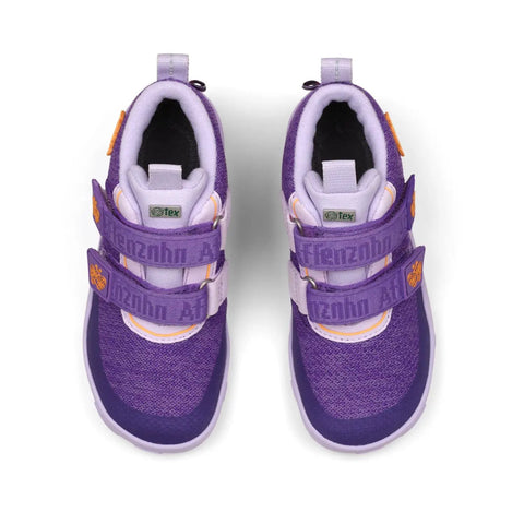 Ansicht von oben: AFFENZAHN Sneaker KNIT HAPPY SCHMETTERLING, lila/flieder, Klettverschluss, zwei Schuhe