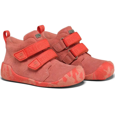 AFFENZAHN Sneaker für Babys, koralle, Klettverschluss, Textil-Obermaterial.