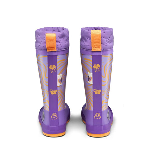 AFFENZAHN Gummistiefel  VEGAN PUDDLY SCHMETTERLING - lila / orange