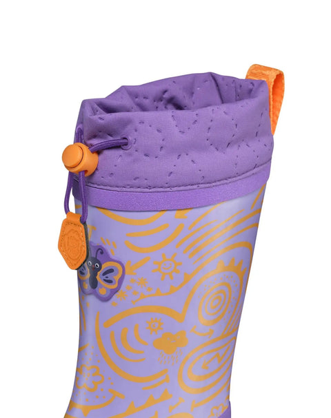 AFFENZAHN Gummistiefel  VEGAN PUDDLY SCHMETTERLING - lila / orange