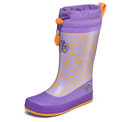 AFFENZAHN Gummistiefel  VEGAN PUDDLY SCHMETTERLING - lila / orange