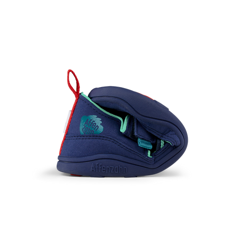 AFFENZAHN Barfuß Halbsandale VEGAN BREEZY OKTOPUS - navy / türkis by AFFENZAHN
