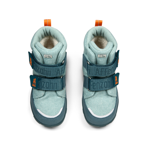 AFFENZAHN TEX Stiefel COMFY WOOL HASE - mint / petrol
