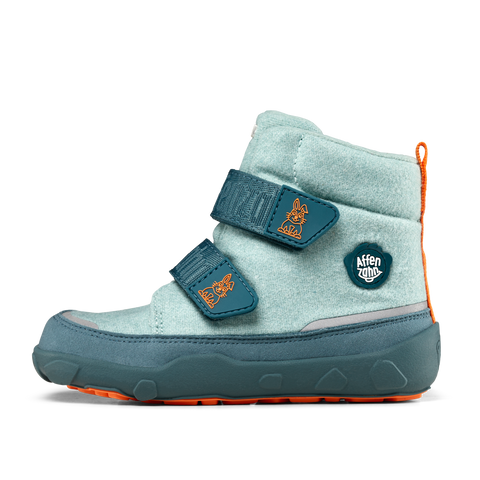 AFFENZAHN TEX Stiefel COMFY WOOL HASE - mint / petrol