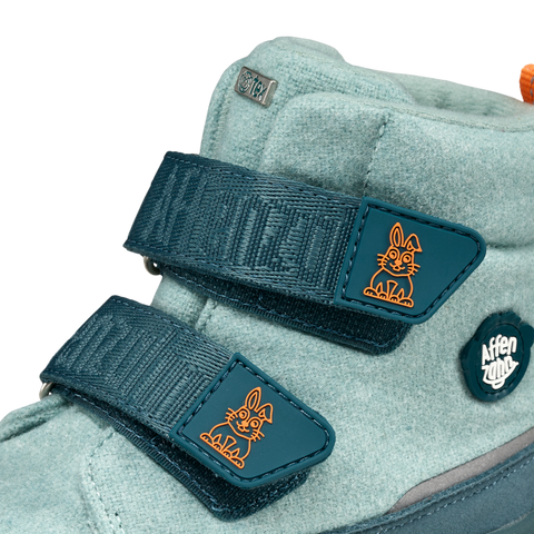 AFFENZAHN TEX Stiefel COMFY WOOL HASE - mint / petrol
