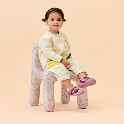 AFFENZAHN Barfuß Halbschuhe Leder FREELY OTTER - flieder / lila