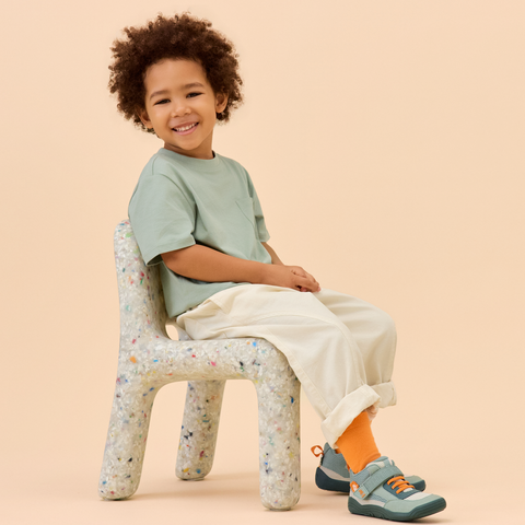 AFFENZAHN Halbschuh VEGAN Cheerly HASE - petrol / orange by AFFENZAHN