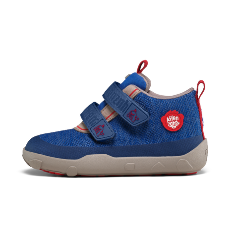 AFFENZAHN TEX Knöchelschuh KNIT HAPPY WAL - blau / grau / rot