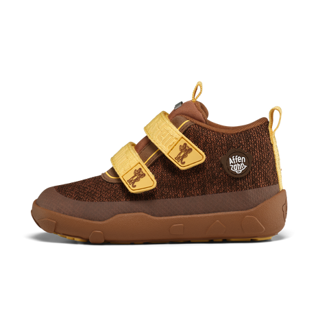 AFFENZAHN TEX Knöchelschuh KNIT HAPPY TIGER - braun / gelb