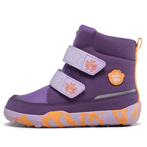 AFFENZAHN TEX Stiefel COMFY VEGAN AFFENZAHN Schmetterling - lila / orange / flieder