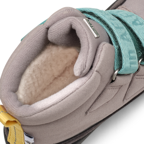 AFFENZAHN TEX Stiefel VEGAN COMFY NASHORN - grau / gelb / türkis