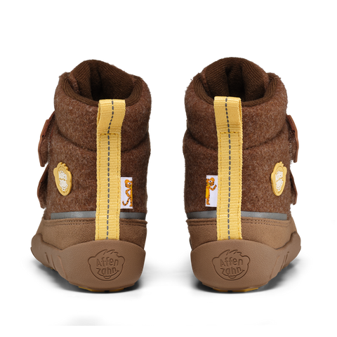 AFFENZAHN TEX Stiefel COMFY WOLLE TIGER - braun / gelb