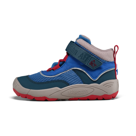 AFFENZAHN TEX Knöchelschuh VEGAN EXPLORY WAL - blau / grau / rot