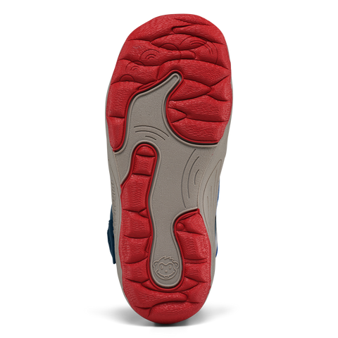 AFFENZAHN TEX Knöchelschuh VEGAN EXPLORY WAL - blau / grau / rot