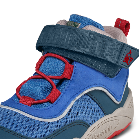 AFFENZAHN TEX Knöchelschuh VEGAN EXPLORY WAL - blau / grau / rot