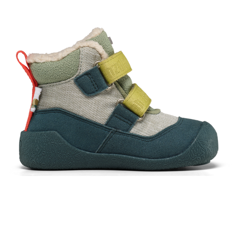 AFFENZAHN TEX Stiefel VEGAN SNUGGY RAUPE - tanne / kiwi / rotorange