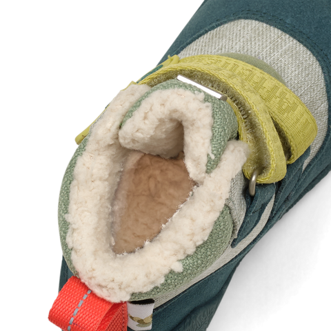 AFFENZAHN TEX Stiefel VEGAN SNUGGY RAUPE - tanne / kiwi / rotorange