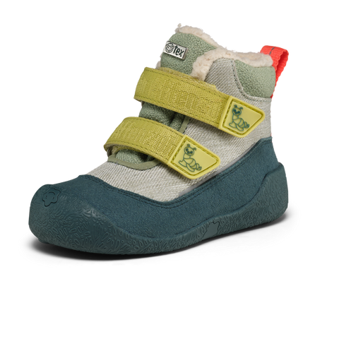 AFFENZAHN TEX Stiefel VEGAN SNUGGY RAUPE - tanne / kiwi / rotorange