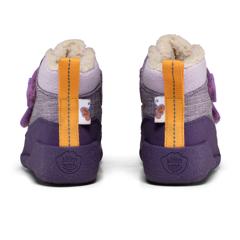 AFFENZAHN TEX Stiefel VEGAN SNUGGY SCHMETTERLING - lila / flieder / orange
