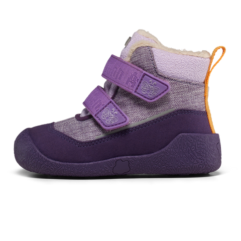 AFFENZAHN TEX Stiefel VEGAN SNUGGY SCHMETTERLING - lila / flieder / orange