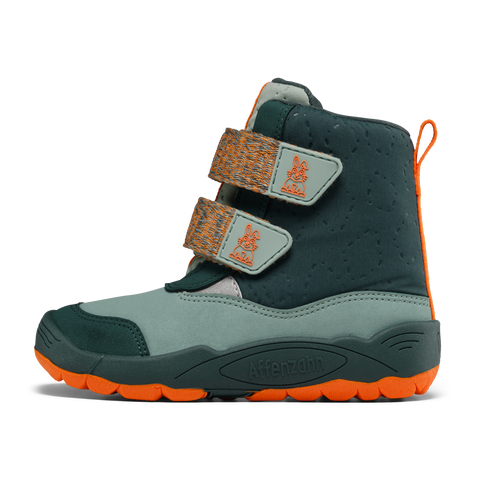 AFFENZAHN TEX Stiefel VEGAN BLIZZY HASE - petrol / orange