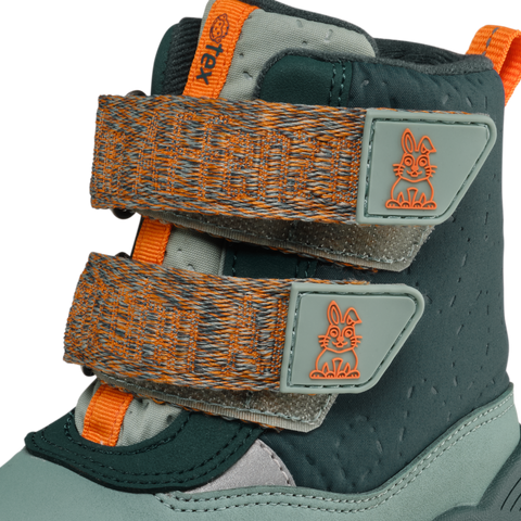 AFFENZAHN TEX Stiefel VEGAN BLIZZY HASE - petrol / orange