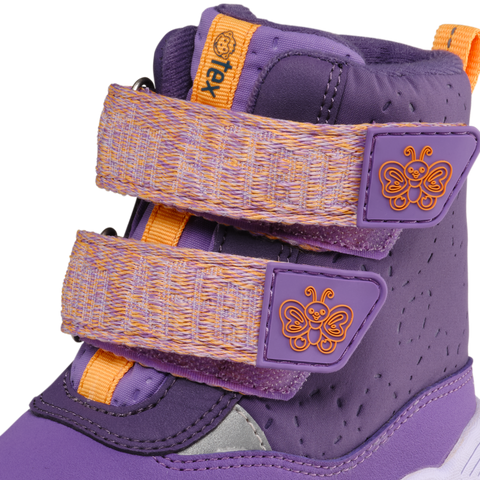 AFFENZAHN TEX Stiefel VEGAN BLIZZY SCHMETTERLING - lila / flieder / orange