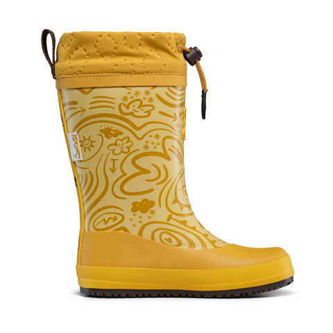 AFFENZAHN Gummistiefel  VEGAN PUDDLY TIGER - gelb / braun