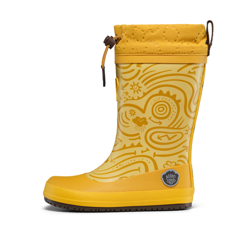 AFFENZAHN Gummistiefel  VEGAN PUDDLY TIGER - gelb / braun