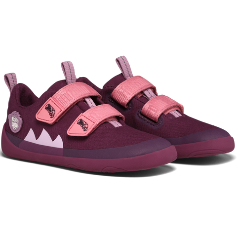 AFFENZAHN Barfuß Halbschuh COTTON LUCKY OTTER - beere / rosa