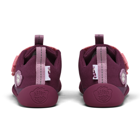AFFENZAHN Barfuß Halbschuh COTTON LUCKY OTTER - beere / rosa