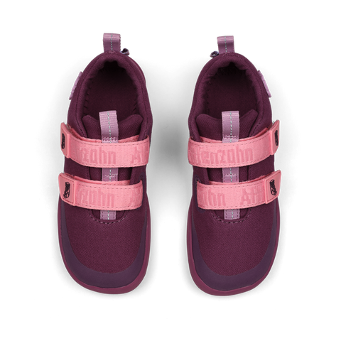 AFFENZAHN Barfuß Halbschuh COTTON LUCKY OTTER - beere / rosa