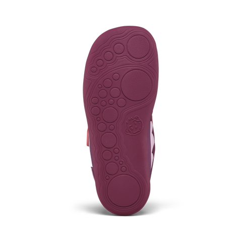 AFFENZAHN Barfuß Halbschuh COTTON LUCKY OTTER - beere / rosa