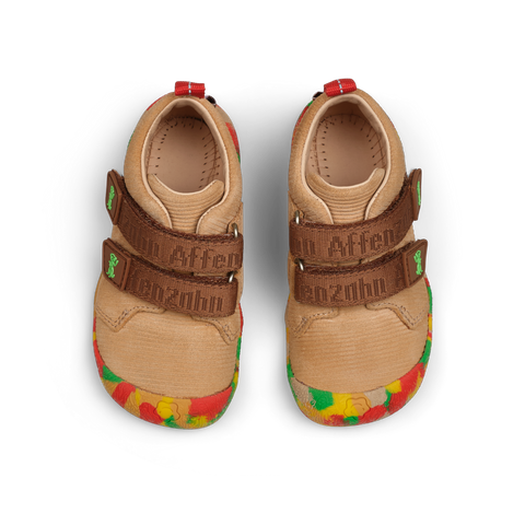 AFFENZAHN Barfuß Halbschuh WALKY AFFENZAHN - beige / braun / bunt by AFFENZAHN
