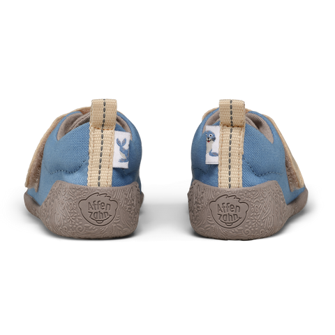 AFFENZAHN Barfuß Halbschuh SMALLY ROBBE - blau / grau / beige by AFFENZAHN