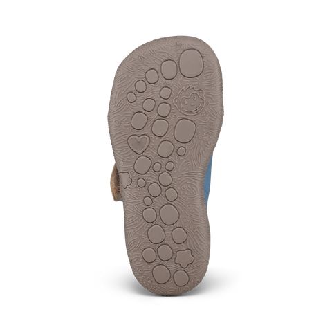 AFFENZAHN Barfuß Halbschuh SMALLY ROBBE - blau / grau / beige by AFFENZAHN