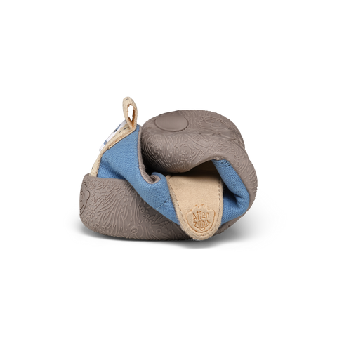 AFFENZAHN Barfuß Halbschuh SMALLY ROBBE - blau / grau / beige by AFFENZAHN