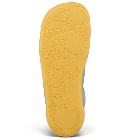 AFFENZAHN Hausschuh VEGAN DREAMY Nashorn - flieder / gelb by AFFENZAHN