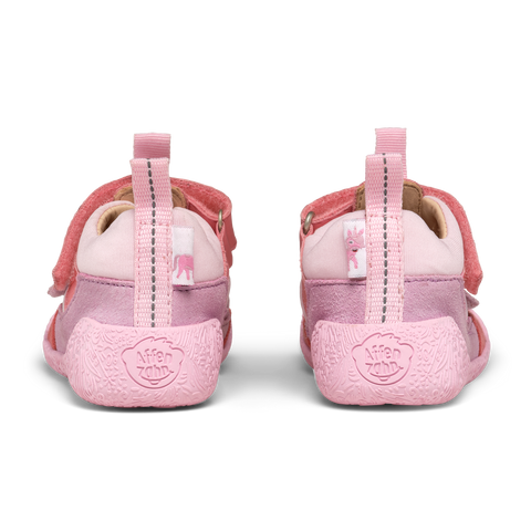 AFFENZAHN Barfuß Halbschuhe Leder FREELY EINHORN - rosa / koralle by AFFENZAHN