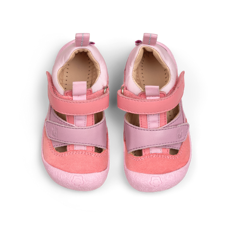 AFFENZAHN Barfuß Halbschuhe Leder FREELY EINHORN - rosa / koralle by AFFENZAHN