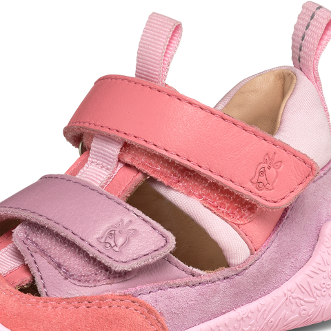 AFFENZAHN Barfuß Halbschuhe Leder FREELY EINHORN - rosa / koralle by AFFENZAHN