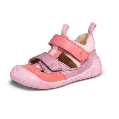 AFFENZAHN Barfuß Halbschuhe Leder FREELY EINHORN - rosa / koralle by AFFENZAHN