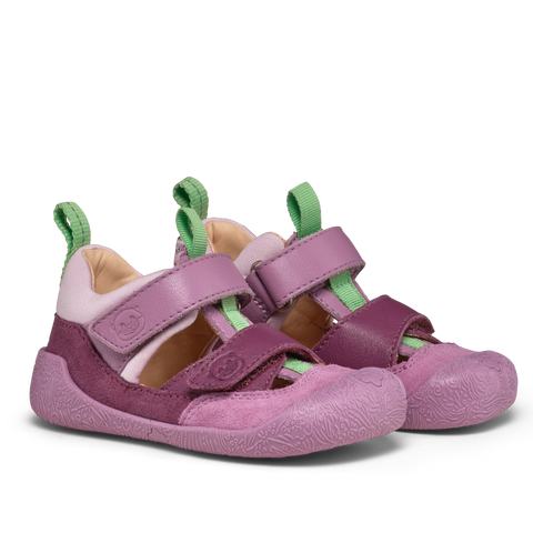 AFFENZAHN Barfuß Halbschuhe Leder FREELY OTTER - flieder / lila