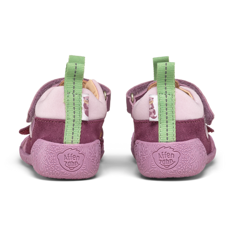 AFFENZAHN Barfuß Halbschuhe Leder FREELY OTTER - flieder / lila by AFFENZAHN