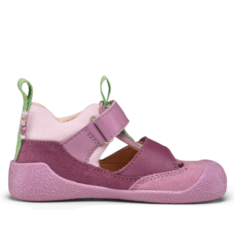 AFFENZAHN Barfuß Halbschuhe Leder FREELY OTTER - flieder / lila