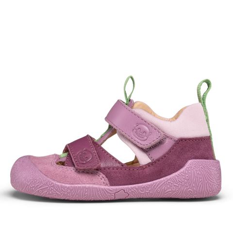 AFFENZAHN Barfuß Halbschuhe Leder FREELY OTTER - flieder / lila