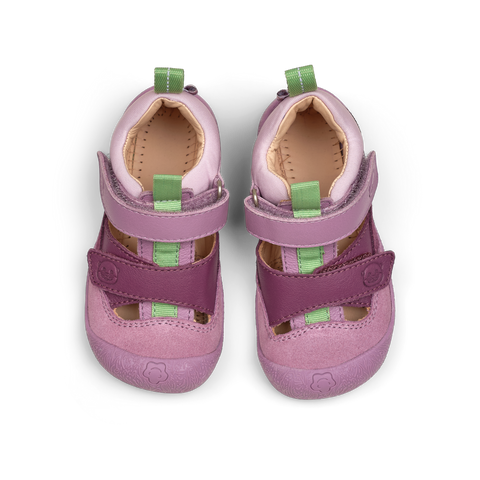 AFFENZAHN Barfuß Halbschuhe Leder FREELY OTTER - flieder / lila by AFFENZAHN