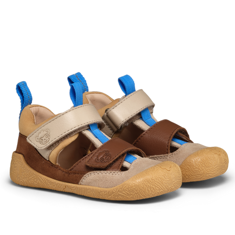 AFFENZAHN Barfuß Halbsandale Leder FREELY AFFENZAHN - beige / braun