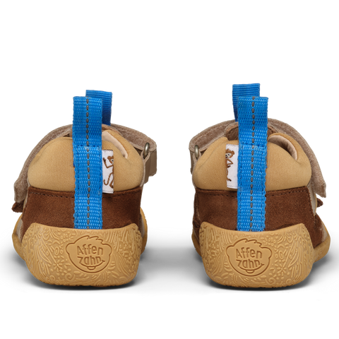 AFFENZAHN Barfuß Halbsandale Leder FREELY AFFENZAHN - beige / braun