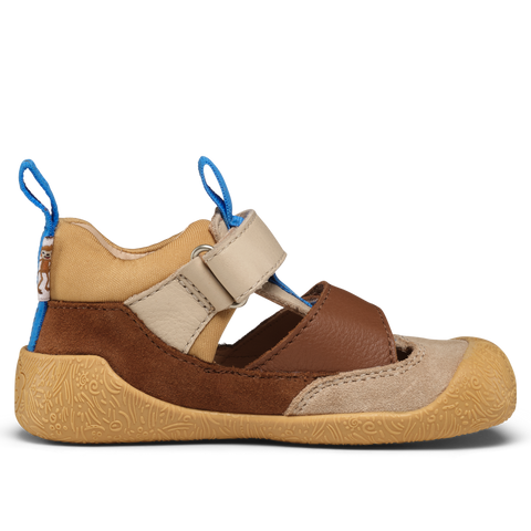 AFFENZAHN Barfuß Halbsandale Leder FREELY AFFENZAHN - beige / braun